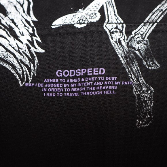 Civil Regime The Rebel Youth Hoodie Black Purple Unisex Size Large* measured EUC - Picture 5 of 7